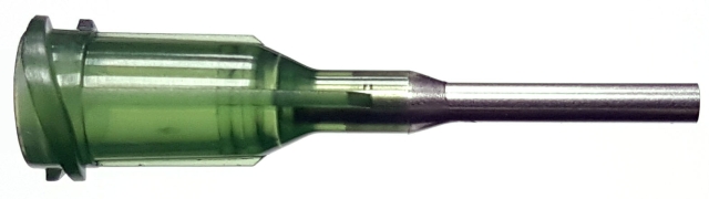 14g Blunt End Tip 0.5"  - Olive (pack of 50)